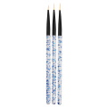 Custom Design Wholesale UV Gel Painting Acrylic Nylon Brush Nail Painting Drawing Pen 3pcs Nail Art Liner Brushes